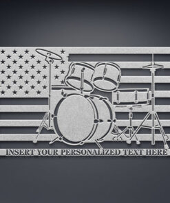 Personalized American Drummer Name Metal Sign US Drum Set Wall Decor Gift