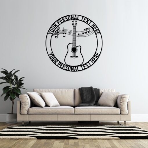 CustomGuitarist Name Metal Sign Guitar Player Wall Hanging Home Decor