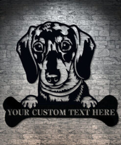 Personalized Dachshund Metal Sign Dog Lover Gift Wiener Dog Wall Decor