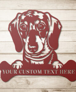 Personalized Dachshund Metal Sign Dog Lover Gift Wiener Dog Wall Decor