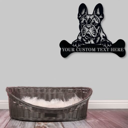 Personalized French Bulldog Metal Sign Dog Owner Wall Decor Bulldog Lover Gift