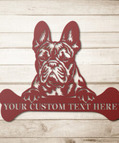 Personalized French Bulldog Metal Sign Dog Owner Wall Decor Bulldog Lover Gift