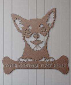 Personalized Chihuahua Metal Sign Dog Owner Wall Decor Gift