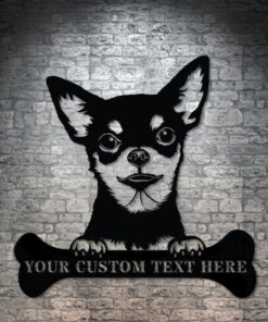 Personalized Chihuahua Metal Sign Dog Owner Wall Decor Gift