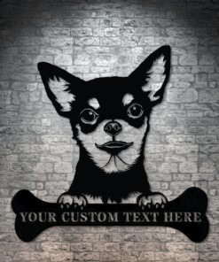 Personalized Chihuahua Metal Sign Dog Owner Wall Decor Gift