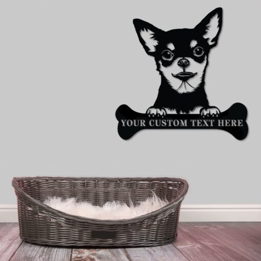 Personalized Chihuahua Metal Sign Dog Owner Wall Decor Gift