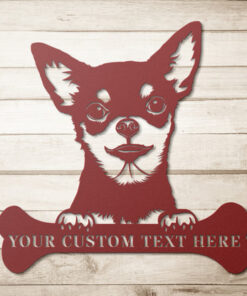 Personalized Chihuahua Metal Sign Dog Owner Wall Decor Gift