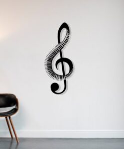 Treble Clef Piano Music Room Recording Studio Business Custom Metal Signs