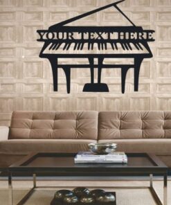 Stunning Piano Monogram Music Room Recording Studio Business Custom Metal Signs