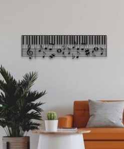 Piano and Music Notes Pianist Music Room Recording Studio Business Custom Metal Signs