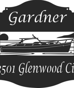 Personalized Lake House Canoe Pontoon Deck Dock Address Sign House Number Plaque Custom Metal Sign