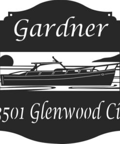 Personalized Lake House Canoe Pontoon Deck Dock Address Sign House Number Plaque Custom Metal Sign