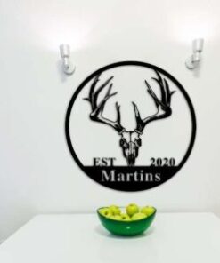 Deer Antler Custom Metal Sign Deer Hunting Gift For Hunter