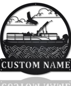 Personalized Pontoon Boat Metal Sign Lake House Decor Housewarming Gift