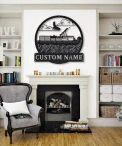 Personalized Pontoon Boat Metal Sign Lake House Decor Housewarming Gift