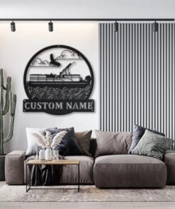 Personalized Pontoon Boat Metal Sign Lake House Decor Housewarming Gift