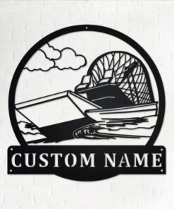 Swamp Boat Metal Wall Art Personalized Metal Name Sign Home Decor Housewarming Gift