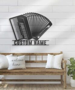 Accordion Musical Instrument Personalized Accordion Player Metal Sign