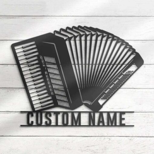 Accordion Musical Instrument Personalized Accordion Player Metal Sign