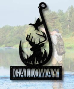 Deer Hunting Metal Wall Sign, Gift for Outdoorsman, Fisherman Gift, Last Name Wall Sign for Duck Hunting Lover