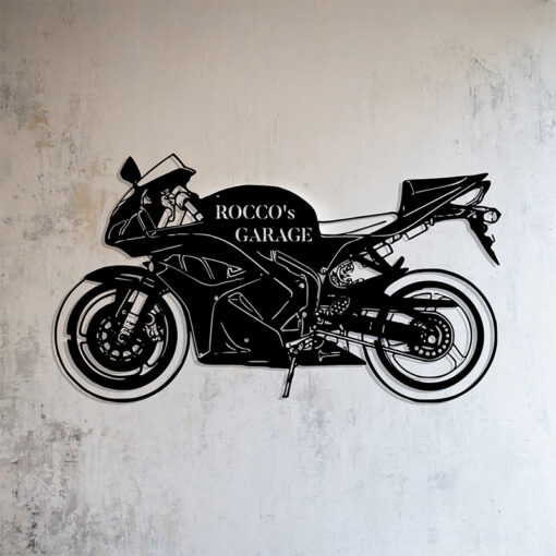 Personalized Racing Motorcycle Metal Sign Decor for Him