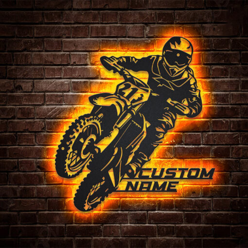 Personalized Dirt Bike Metal Sign for Motorbiker