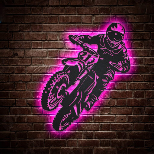 Personalized Dirt Bike Metal Sign for Motorbiker