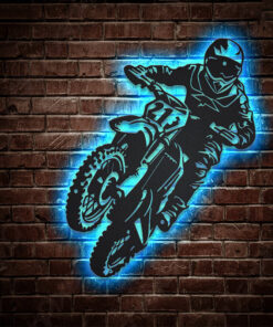 Personalized Dirt Bike Metal Sign for Motorbiker