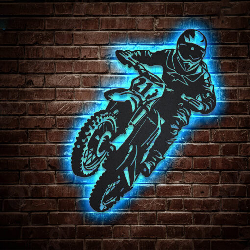 Personalized Dirt Bike Metal Sign for Motorbiker