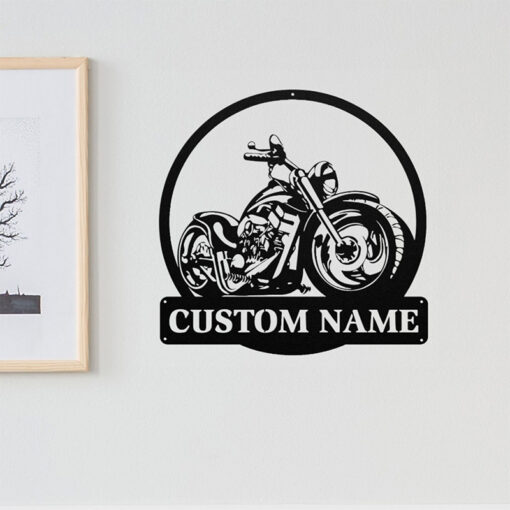 Custom Motorcycle Metal Wall Decor