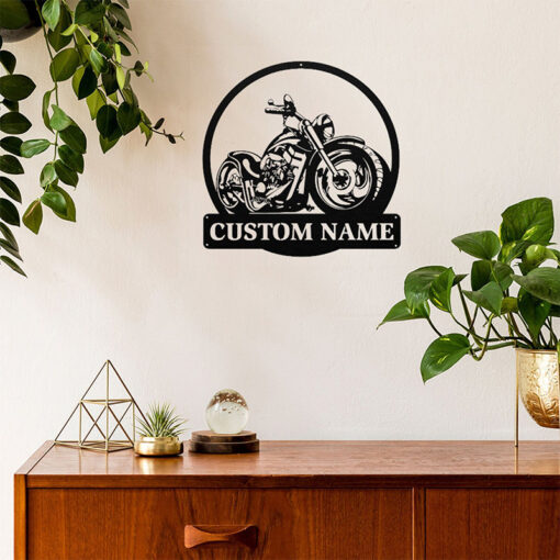 Custom Motorcycle Metal Wall Decor