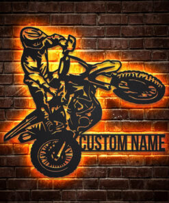 Custom Motocross Monogram Metal Sign