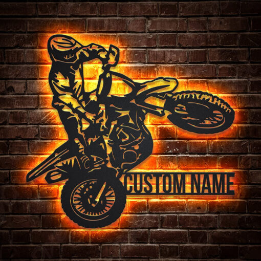 Custom Motocross Monogram Metal Sign