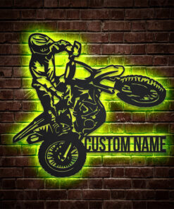 Custom Motocross Monogram Metal Sign