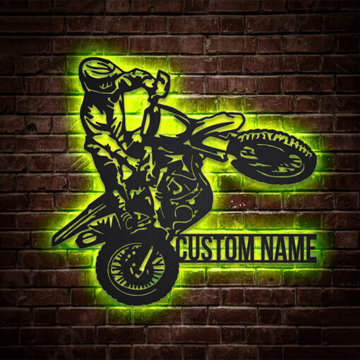 Custom Motocross Monogram Metal Sign