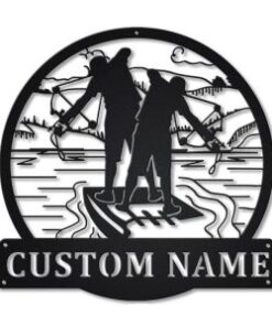 Bowfishing Metal Sign Custom Fish Decor For Living Room
