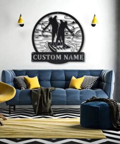 Bowfishing Metal Sign Custom Fish Decor For Living Room