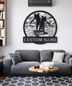 Bowfishing Metal Sign Custom Fish Decor For Living Room