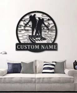 Bowfishing Metal Sign Custom Fish Decor For Living Room