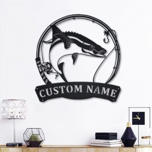 Cobia Fishing Custom Metal Sign Fish Decor