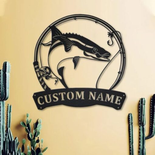 Cobia Fishing Custom Metal Sign Fish Decor