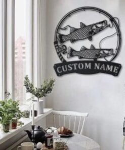 Common Snook Fish Metal Art Personalized Metal Name Sign Decor Home Fishing Gift for Fisherman