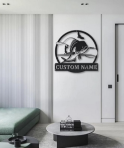 Mahi Fish Metal Art Personalized Metal Name Sign Decor Home Fishing Gift for Fisherman