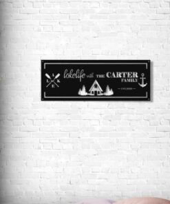 Lake House Personalized Metal Signs Custom Cabin Metal Sign Lake House Decor Housewarming Gift Metal Last Name Sign